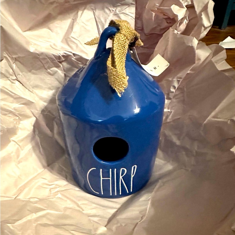 Rae Dunn Chirp Birdhouse Blue